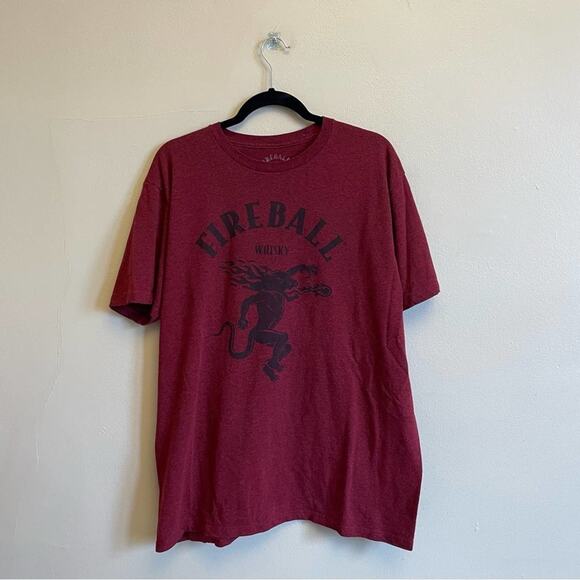 Fireball Whiskey XL short sleeve t-shirt black red casual party - Picture 3 of 7